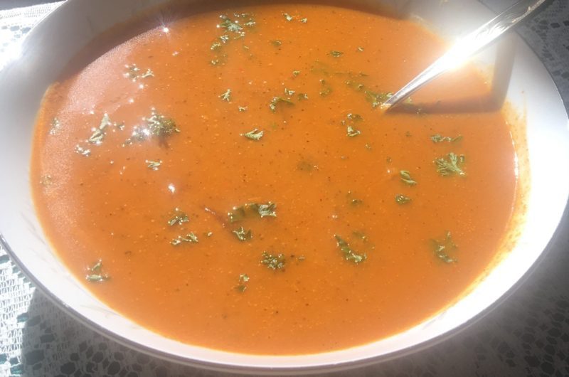 Warming Red Pepper and Butternut Squash Soup for Luscious Skin